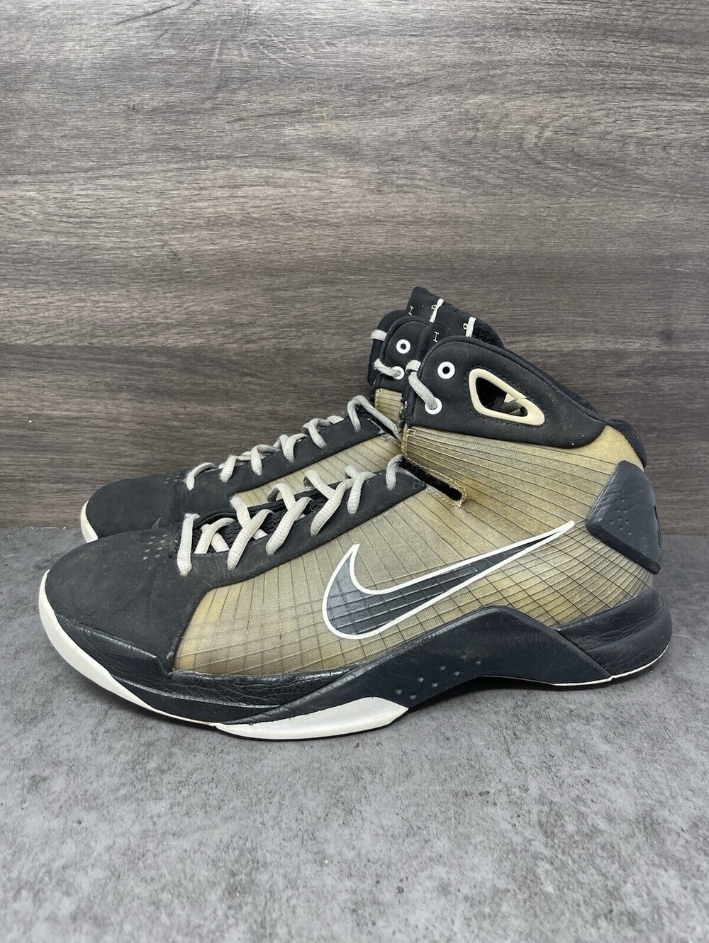 Nike Hyperdunk 2008 Mens Size 13 Black White Gold Flywire Basketball 324820-101